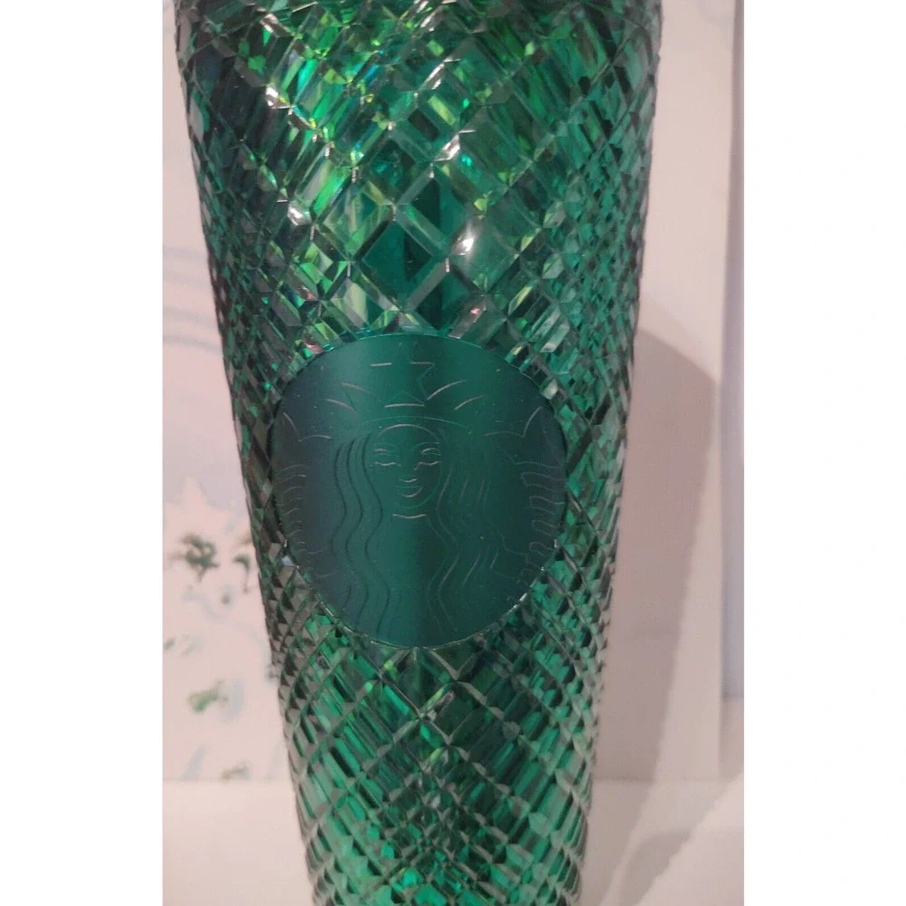 Starbucks Emerald Green Jeweled Venti Tumbler 24 oz Cold Cup 2022.